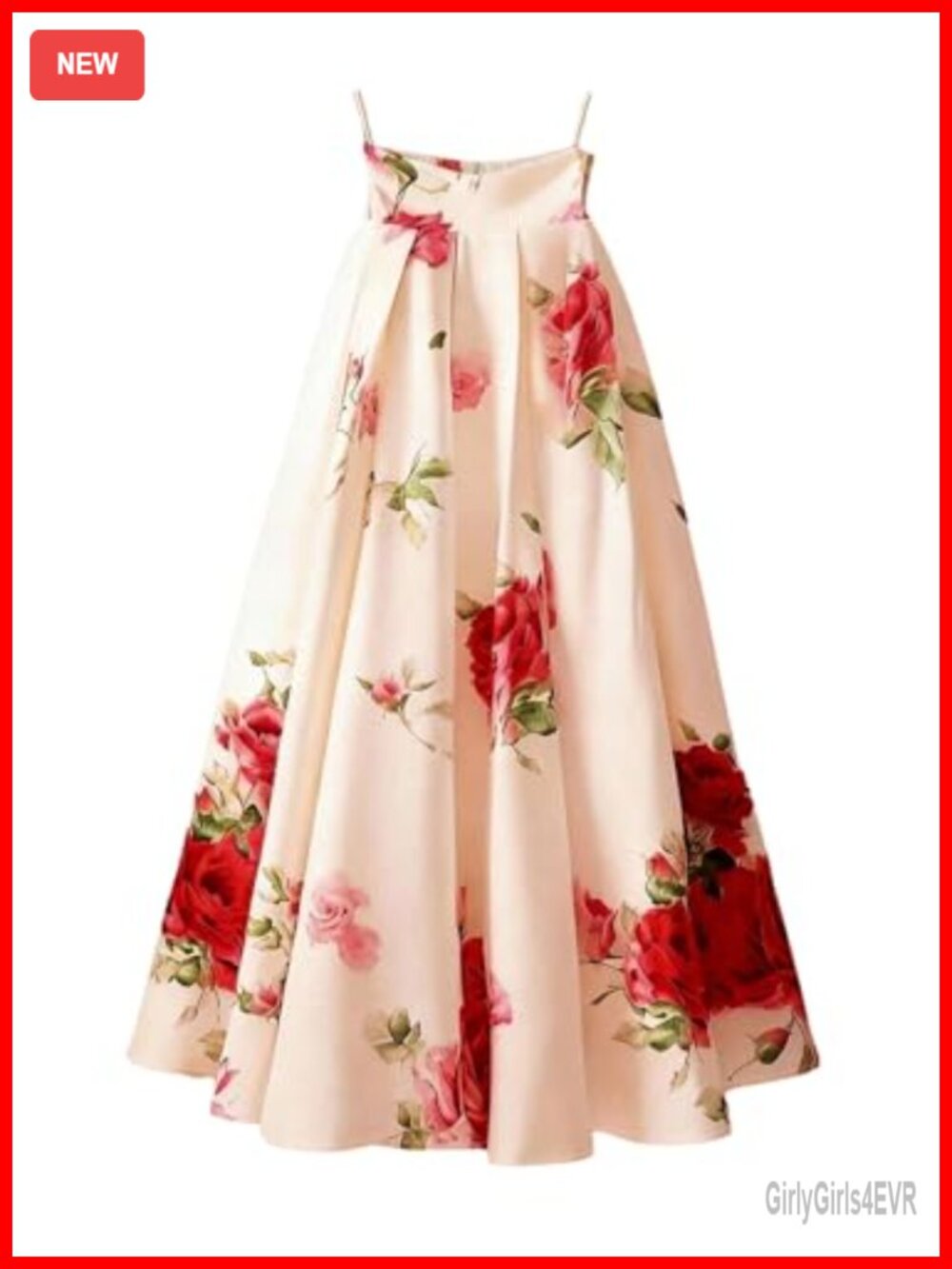 Womens Floral Print High Waist A-Line Maxi Skirt Pleated Long Tea Party